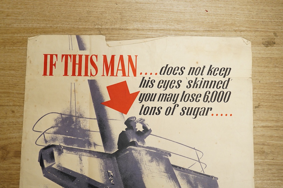 A 1950’s merchant navy poster, printed by McCorquodale & Co ltd London, unframed. Condition - poor